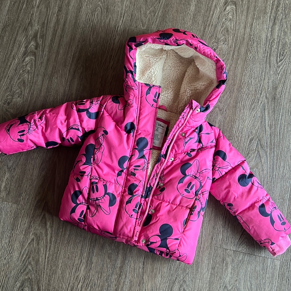Baby Gap Toddler Girls Puffer Jacket, Minnie Mouse